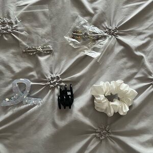 Spoiled child white scrunchie and other hair accessories!!